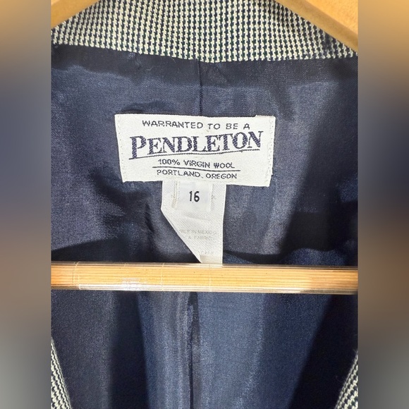 Pendleton 100% Wool Blazer Womens Sz 16 Gray Career Business Casual Jacket - Picture 6 of 7